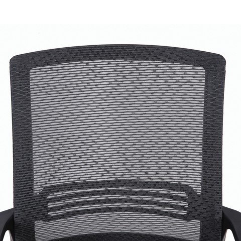 Кресло компьютерное Brabix Daily MG-317 (с подлокотниками, хром, черное) 531833 в Курске - изображение 4