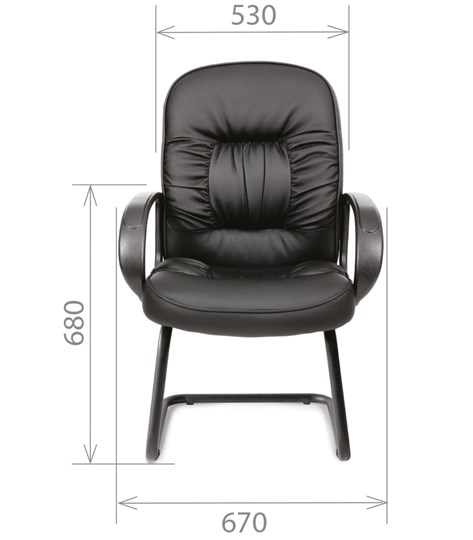 Кресло компьютерное CHAIRMAN 416V экокожа черная в Курске - изображение 1