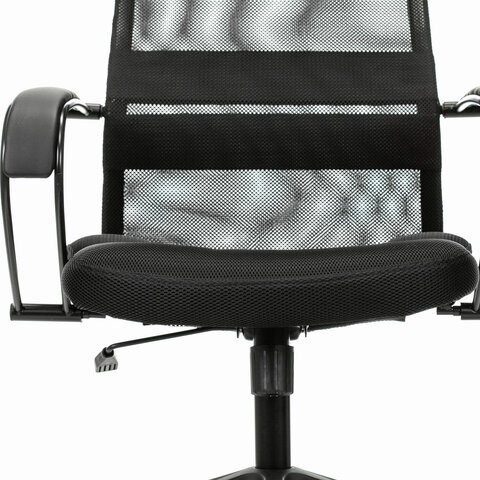 Офисное кресло Brabix Premium Stalker EX-608 PL (ткань-сетка/кожзам, черное) 532090 в Курске - изображение 10
