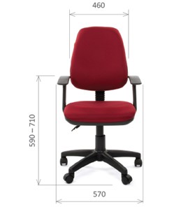 Кресло компьютерное CHAIRMAN 661 Ткань стандарт 15-11 красная в Курске - предосмотр 1