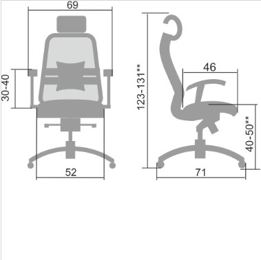 Кресло офисное Samurai S-3.04, серый в Курске - изображение 4