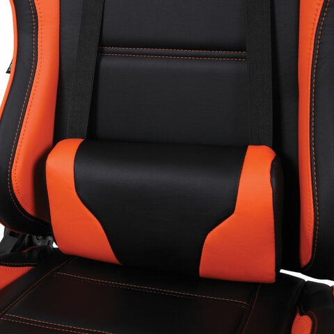 Офисное кресло Brabix GT Racer GM-100 (две подушки, экокожа, черное/оранжевое) 531925 в Курске - изображение 7