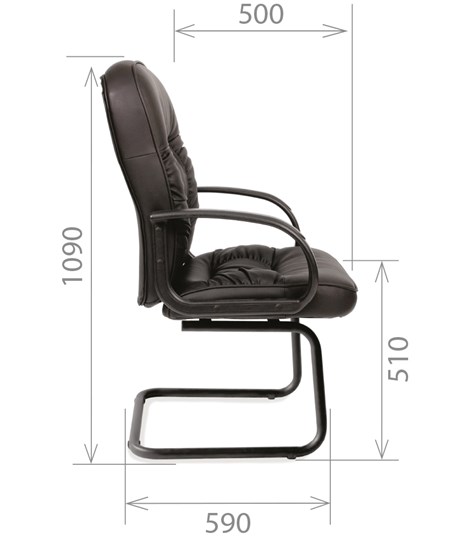 Кресло компьютерное CHAIRMAN 416V экокожа черная в Курске - изображение 2