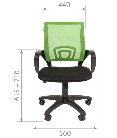 Офисное кресло CHAIRMAN 696 black Сетчатый акрил DW62 черный в Курске - изображение 3
