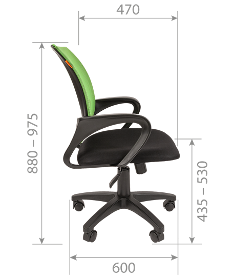 Офисное кресло CHAIRMAN 696 black Сетчатый акрил DW62 черный в Курске - изображение 4