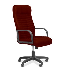 Офисное кресло для руководителя Атлант, ткань TW / бордовая в Курске