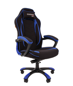 Кресло игровое CHAIRMAN GAME 28 Полиэстер комбинированная ткань синий/черный в Курске