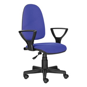 Кресло офисное Brabix Prestige Ergo MG-311 (регулируемая эргономичная спинка, ткань, черно-синее) 531876 в Курске