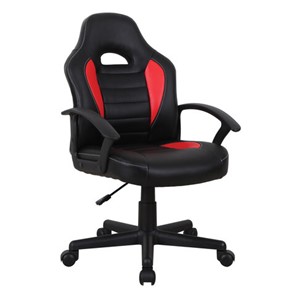 Кресло компьютерное BRABIX "Spark GM-201", экокожа, черное/красное, 532503 в Курске