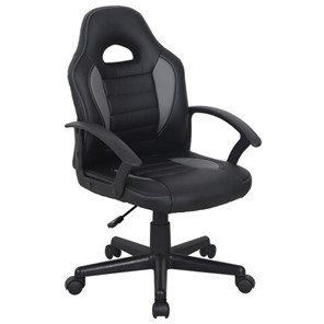 Кресло офисное BRABIX "Spark GM-201", экокожа, черное/серое, 532504 в Курске