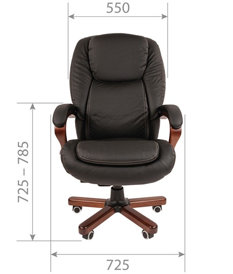 Офисное кресло CHAIRMAN 408 кожа черная в Курске - изображение 1