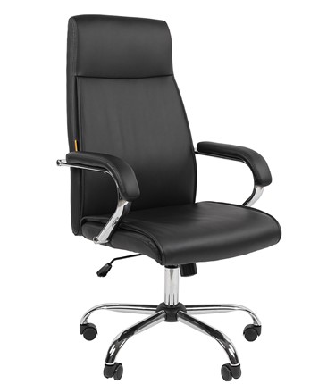 Кресло компьютерное CHAIRMAN 425 экокожа черная в Курске - изображение