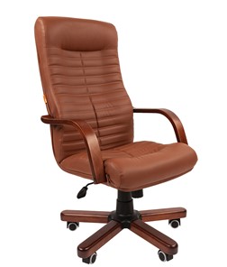 Компьютерное кресло CHAIRMAN 480 WD, экокожа, цвет коричневый в Курске
