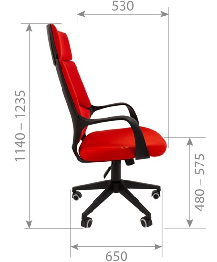 Кресло офисное CHAIRMAN 525, серое в Курске - изображение 2