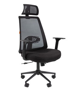 Кресло компьютерное CHAIRMAN 535 BLACK Сетчатый акрил черный / Полиэстер черный в Курске - предосмотр