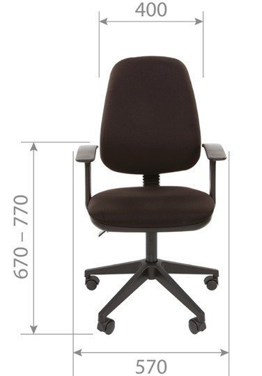 Кресло офисное CHAIRMAN 661 Ткань стандарт 15-21 черная в Курске - изображение 3