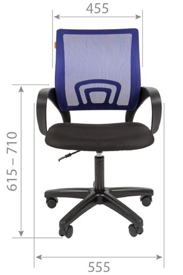 Кресло офисное CHAIRMAN 696 black LT, голубое в Курске - изображение 1