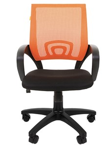 Кресло компьютерное CHAIRMAN 696 black Сетчатый акрил DW66 оранжевый в Курске - предосмотр 4