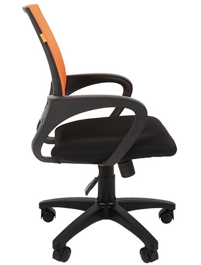 Кресло компьютерное CHAIRMAN 696 black Сетчатый акрил DW66 оранжевый в Курске - изображение 5