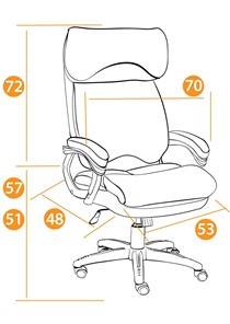 Офисное кресло DUKE флок/ткань, серый/серый, 29/TW-12 арт.14039 в Курске - предосмотр 27