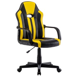 Кресло офисное RABIX "Stripe GM-202", экокожа, черное/желтое, 532510 в Курске - предосмотр