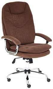 Компьютерное кресло SOFTY LUX флок, коричневый, арт.13595 в Курске