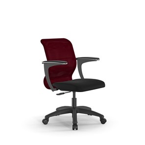 Кресло офисное SU-M-4/подл.160/осн.005 бордовый/черный в Курске