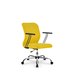 Кресло компьютерное SU-Mr-4/подл.109/осн.006 желтый в Курске