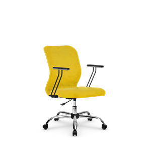 Кресло компьютерное SU-Mr-4/подл.110/осн.006 желтый в Курске