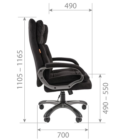 Офисное кресло CHAIRMAN 442 ткань черный в Курске - изображение 5