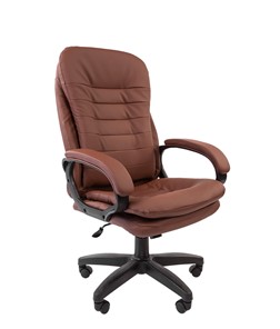Кресло компьютерное CHAIRMAN 795 LT, экокожа, цвет коричневый в Курске