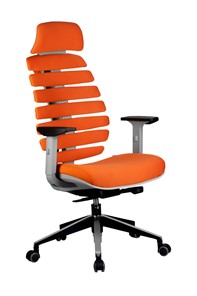 Офисное кресло Riva Chair SHARK (Оранжевый/серый) в Курске