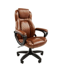 Офисное кресло CHAIRMAN 432, экокожа, цвет коричневый в Курске