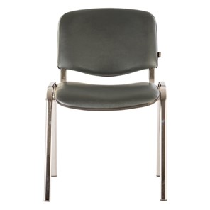 Офисный стул Brabix Iso CF-001 (хромированный каркас, кожзам серый) 531426 в Курске