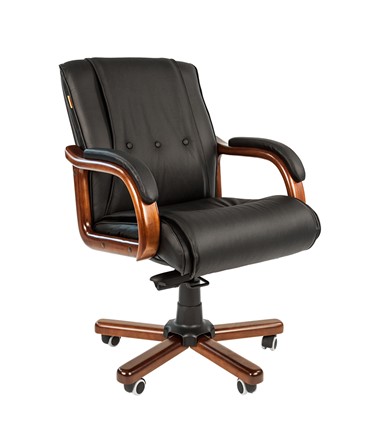 Кресло CHAIRMAN 653M кожа черная в Курске - изображение