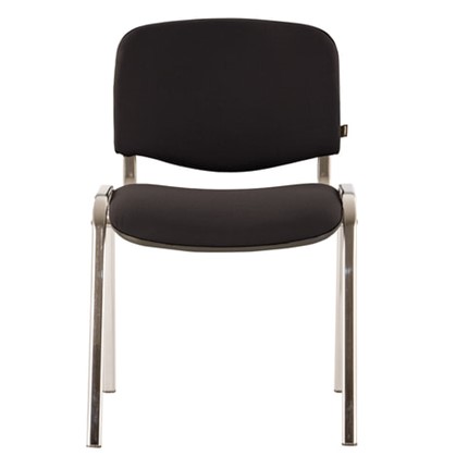 Офисный стул Brabix Iso CF-001 (хромированный каркас, ткань черная) 531419 в Курске - изображение