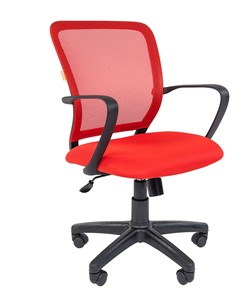 Компьютерное кресло CHAIRMAN 698 black TW-69, ткань, цвет красный в Курске - предосмотр