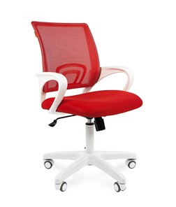 Офисное кресло CHAIRMAN 696 white, ткань, цвет красный в Курске