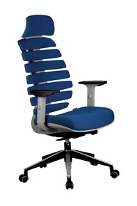 Кресло компьютерное Riva Chair SHARK (Синий/серый) в Курске