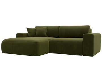 Угловой диван Лига-036 Классик, Зеленый (Микровельвет) в Курске