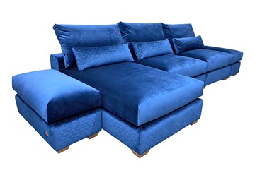 Угловой диван V-10-M ДУ (ПУФ2+Д4+ПС+ПС+ПУФ2), Memory foam в Курске