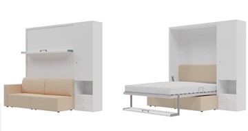 Диван Кровать-трансформер Smart (КД 1400+ШП), шкаф правый, левый подлокотник в Курске