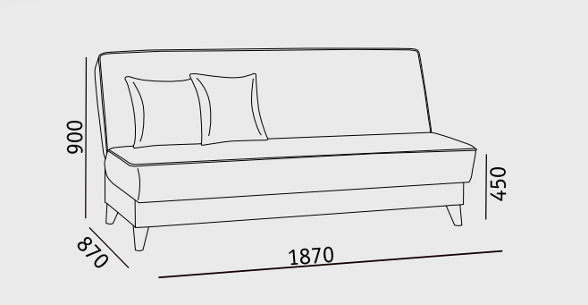 Прямой диван Наварра 2 БД в Курске - изображение 5