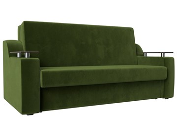 Прямой диван Сенатор Аккордеон 160, Зеленый (Микровельвет) в Курске - предосмотр