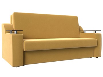 Прямой диван Сенатор Аккордеон 160, Желтый (Микровельвет) в Курске
