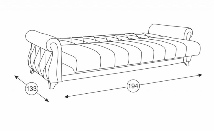 Прямой диван Роуз Арт. ТК 410 в Курске - изображение 1