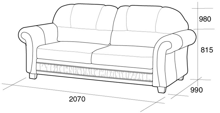 Прямой диван София 3Т в Курске - изображение 4