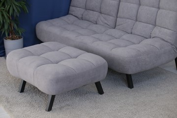 Комплект мебели Абри цвет серый диван + пуф опора металл в Курске