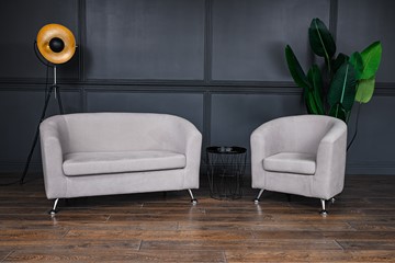 Комплект мебели Брамс  цвет бежевый диван 2Д + кресло в Курске