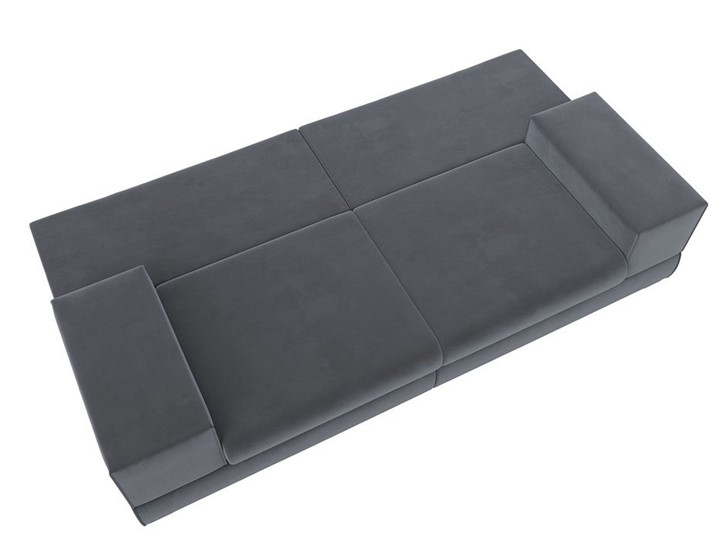 Прямой диван Лига-037, Серый (велюр) в Курске - изображение 3